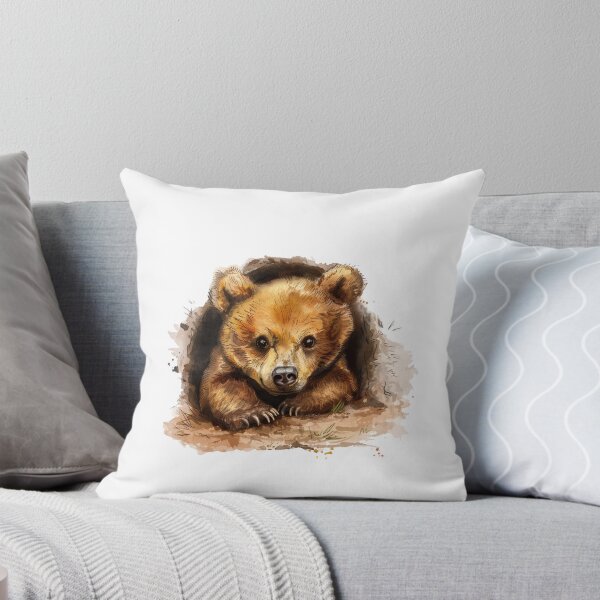 Item preview, Bear Cub | Cute Woodland Animal Watercolor Art designed and sold by Mandayartstudio.