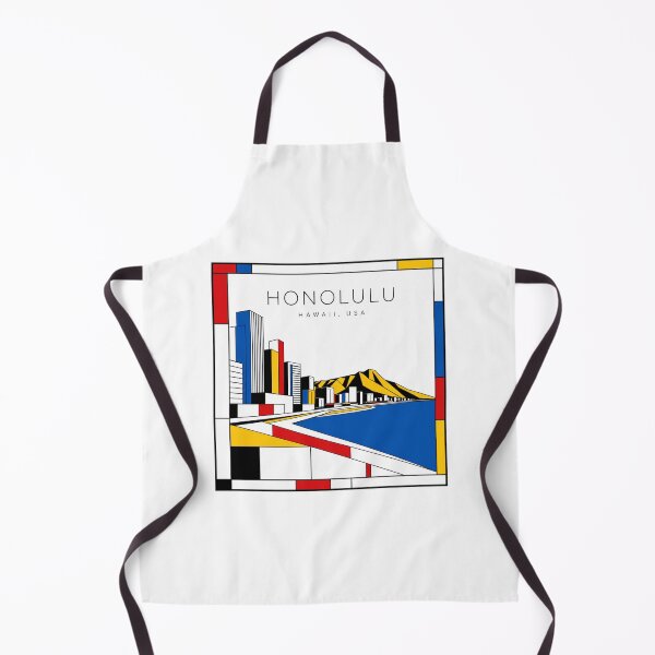Item preview, Honolulu Mondrian style poster 3D designed and sold by CMYKStudio.