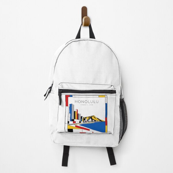Item preview, Honolulu Mondrian style poster 3D designed and sold by CMYKStudio.