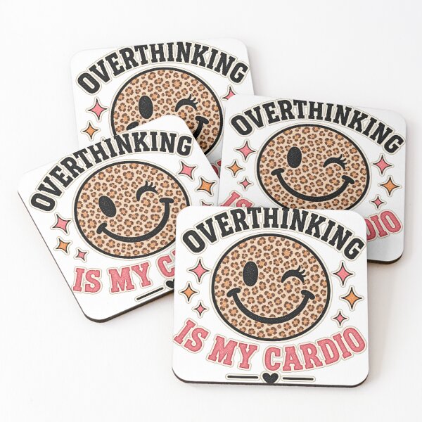 Item preview, Overthinking Is My Cardio - Funny Leopard Print Quote designed and sold by oumayma mokrane.