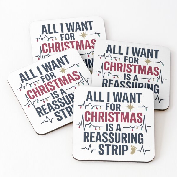 Item preview, All I Want For Christmas Is A Reassuring Strip Funny L&D Nurse Graphic designed and sold by raedattia.