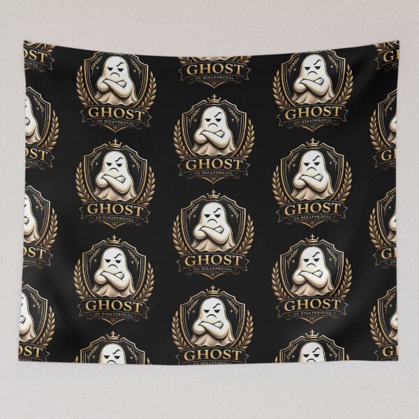 Item preview, Ghost of Disapproval – Vintage Royal Crest Grumpy Ghost designed and sold by Abidel.