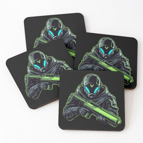 Item preview, Futuristic Cyberpunk Gaming Warrior Neon Vector Art Design designed and sold by Altospecial.