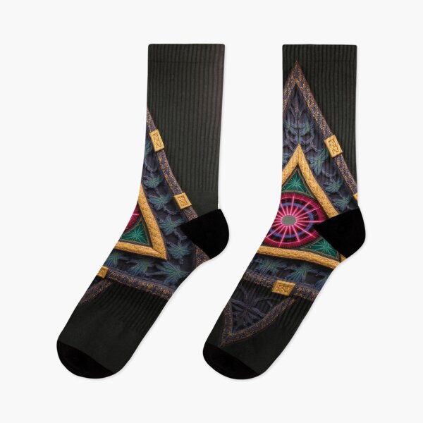 Item preview, Geometric triangle with central eye and patterns designed and sold by Mianku | Für das Leben.