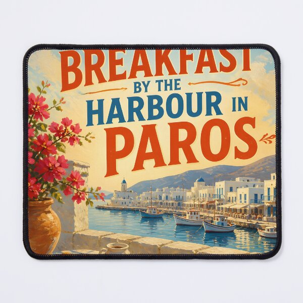 Item preview, Paros, Greece - Breakfast by the Harbour designed and sold by LSVart.