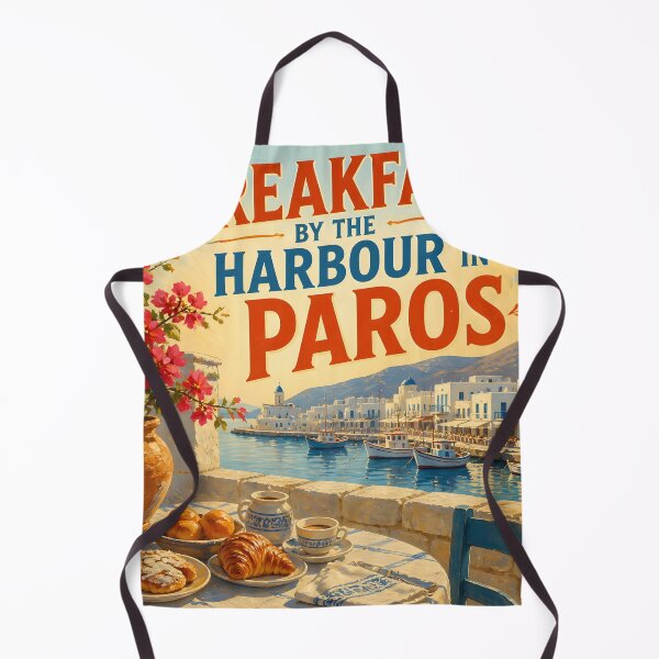 Item preview, Paros, Greece - Breakfast by the Harbour designed and sold by LSVart.