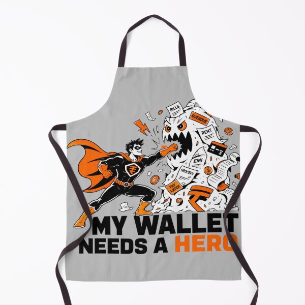 Item preview, My Wallet Needs a Superhero | Funny Money Typography Design designed and sold by AAstore0013.