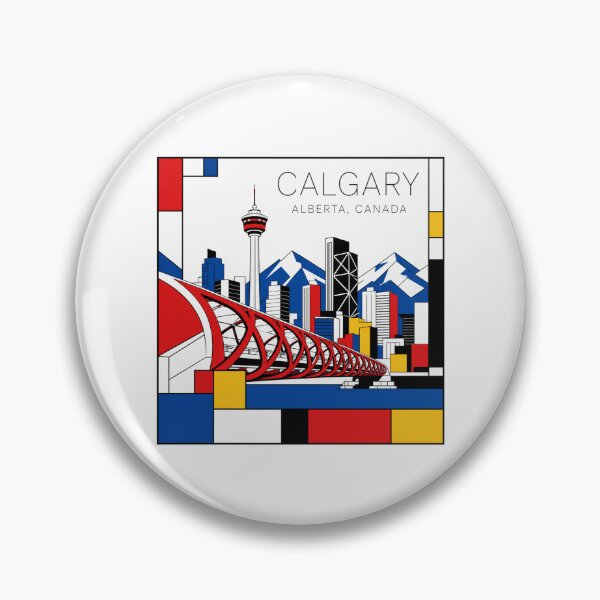 Item preview, Calgary Mondrian style poster 3D designed and sold by CMYKStudio.