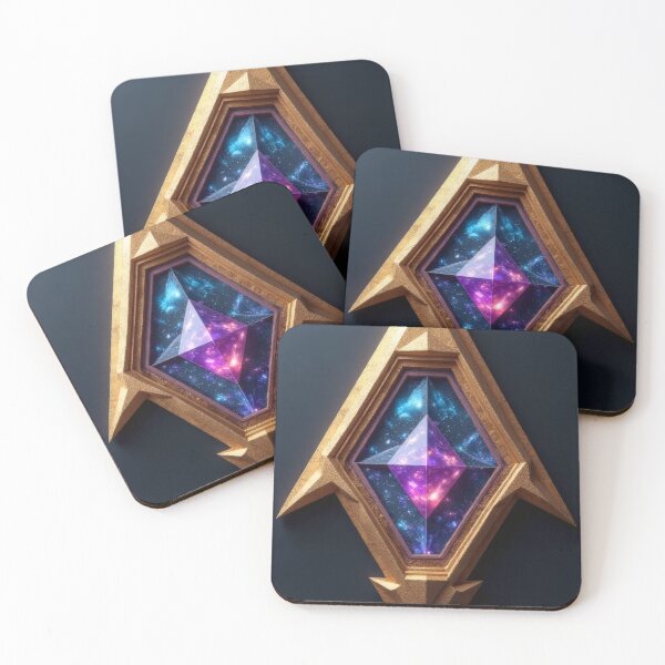 Item preview, Mysterious gemstone with cosmic brilliance in a golden frame designed and sold by Mianku | Für das Leben.