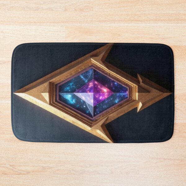 Item preview, Mysterious gemstone with cosmic brilliance in a golden frame designed and sold by Mianku | Für das Leben.