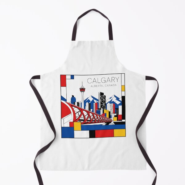 Item preview, Calgary Mondrian style poster 3D designed and sold by CMYKStudio.