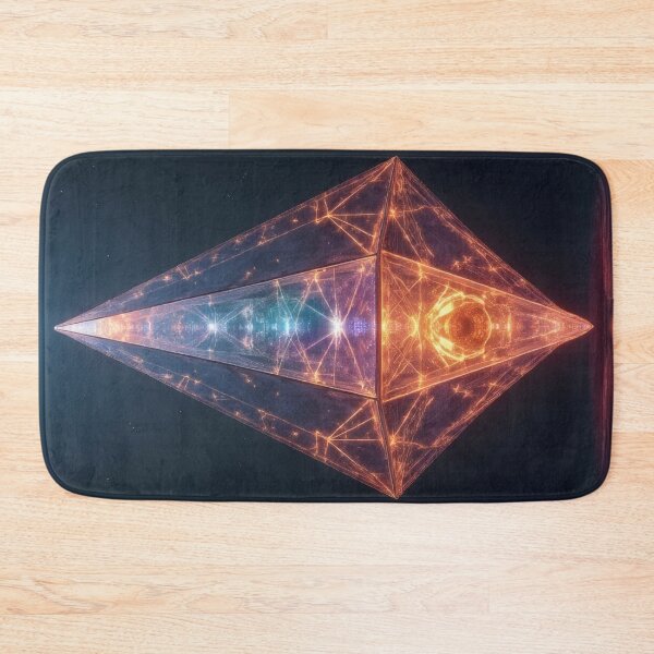 Item preview, Geometric crystal awakens in cosmic brilliance designed and sold by Mianku | Für das Leben.