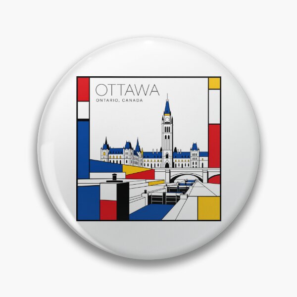 Item preview, Ottawa Mondrian style poster 3D designed and sold by CMYKStudio.