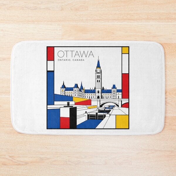 Item preview, Ottawa Mondrian style poster 3D designed and sold by CMYKStudio.