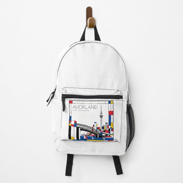 Item preview, Auckland Mondrian style poster 3D designed and sold by CMYKStudio.