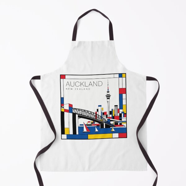 Item preview, Auckland Mondrian style poster 3D designed and sold by CMYKStudio.