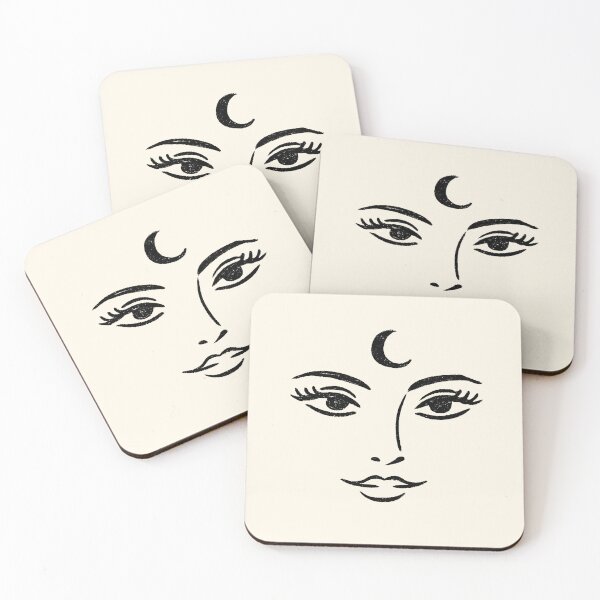 Item preview, Celestial Moon Goddess Face Line Art designed and sold by jianina-alondra.