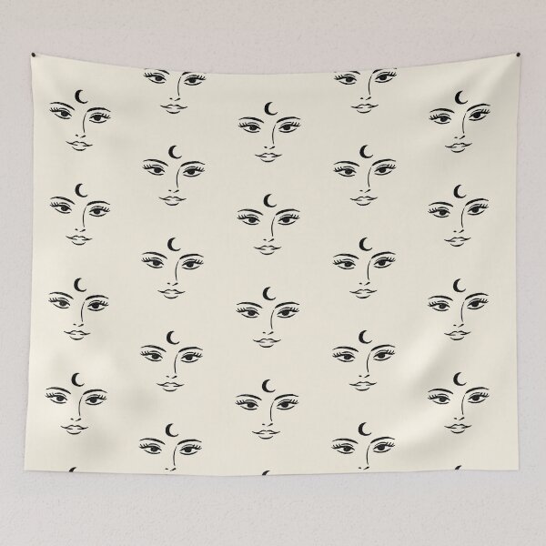 Item preview, Celestial Moon Goddess Face Line Art designed and sold by jianina-alondra.