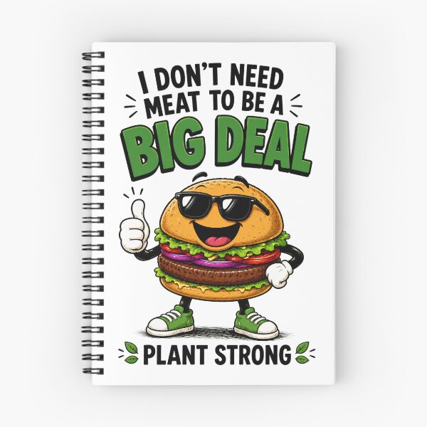 Item preview, I Dont Need Meat to Be a Big Deal Funny Vegan Burger Design. designed and sold by The-T-In-Retro.