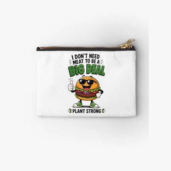 Item preview, I Dont Need Meat to Be a Big Deal Funny Vegan Burger Design. designed and sold by The-T-In-Retro.