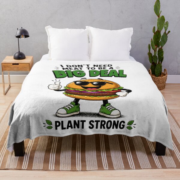 Item preview, I Dont Need Meat to Be a Big Deal Funny Vegan Burger Design. designed and sold by The-T-In-Retro.