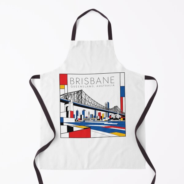 Item preview, Brisbane Mondrian style poster 3D designed and sold by CMYKStudio.