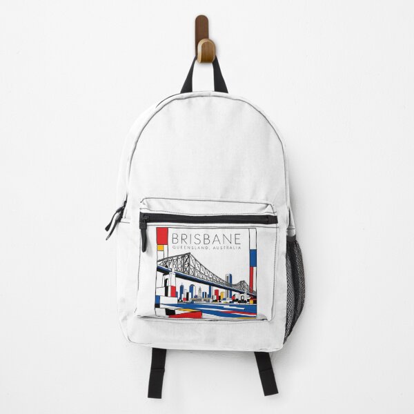 Item preview, Brisbane Mondrian style poster 3D designed and sold by CMYKStudio.