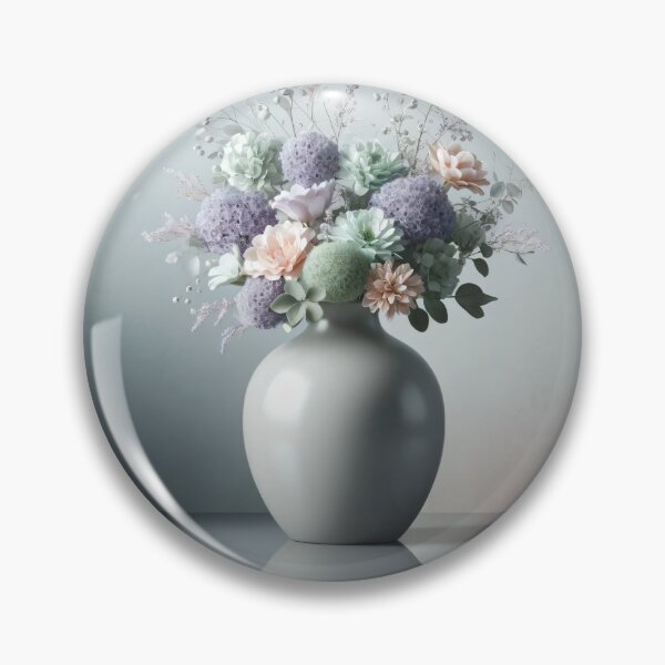 Item preview, Pastel Flower Bouquet in White Vase, Soft Botanical Still Lifec designed and sold by NarjaShop.