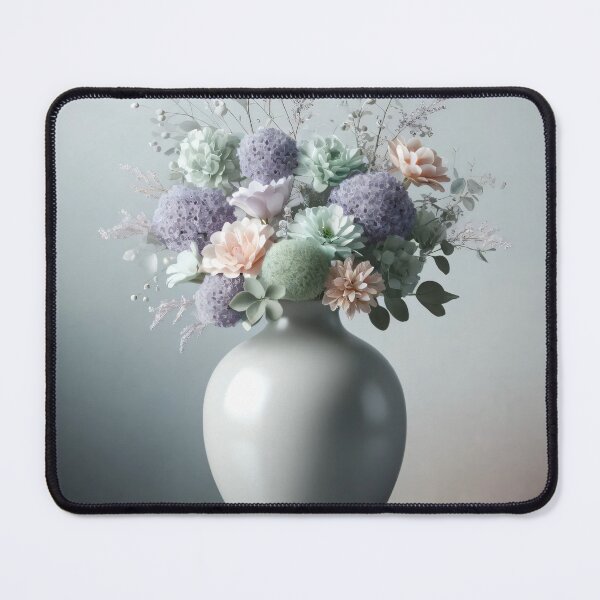 Item preview, Pastel Flower Bouquet in White Vase, Soft Botanical Still Lifec designed and sold by NarjaShop.