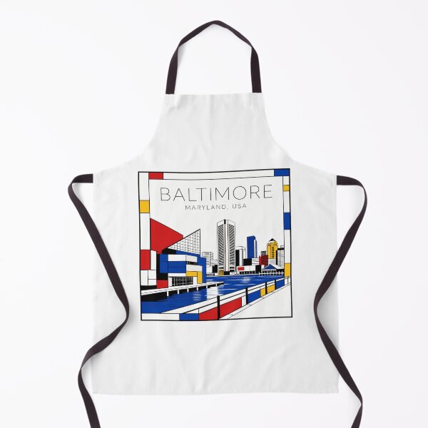 Item preview, Baltimore Mondrian style poster 3D designed and sold by CMYKStudio.