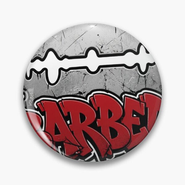 Item preview, Silver Razor Blade Barber Red Graffiti Streetwear Art designed and sold by Barber MD Culture.