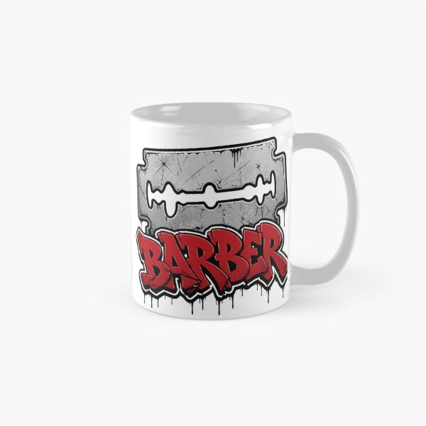 Item preview, Silver Razor Blade Barber Red Graffiti Streetwear Art designed and sold by Barber MD Culture.
