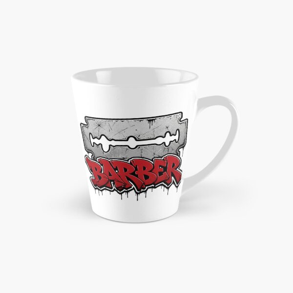 Item preview, Silver Razor Blade Barber Red Graffiti Streetwear Art designed and sold by Barber MD Culture.