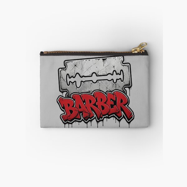 Item preview, Silver Razor Blade Barber Red Graffiti Streetwear Art designed and sold by Barber MD Culture.