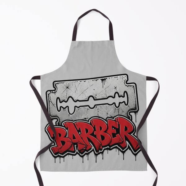 Item preview, Silver Razor Blade Barber Red Graffiti Streetwear Art designed and sold by Barber MD Culture.