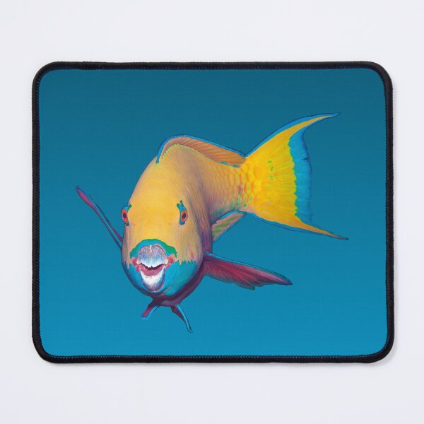 Item preview, Parrotfish Cutout * Light to Dark Blue Gradient Ocean Art | designed and sold by Photo & Design Ute Niemann.