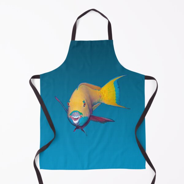 Item preview, Parrotfish Cutout * Light to Dark Blue Gradient Ocean Art | designed and sold by Photo & Design Ute Niemann.