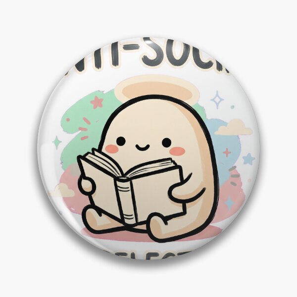 Item preview, Selectively Social Bookworm Cute Character T-Shirt Design designed and sold by KIDEnia.