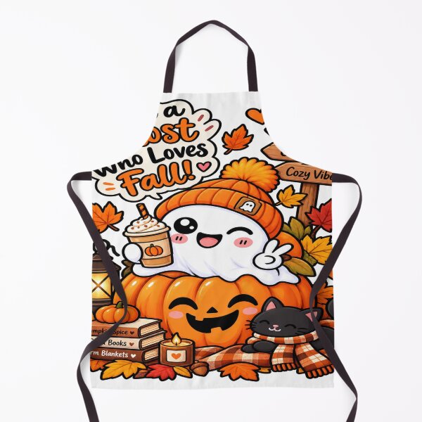 Item preview, Just a Ghost Who Loves Fall – Cute Halloween Ghost Coffee & Cat designed and sold by ghatwalsachin.
