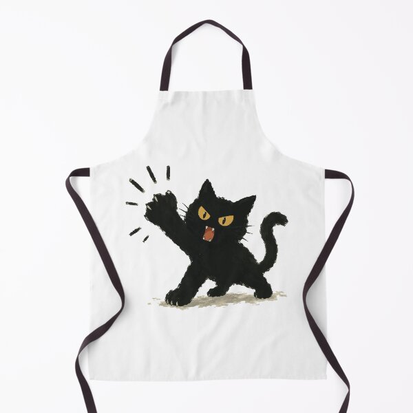 Item preview, Angry Black Cat - Hissing Feline Illustration designed and sold by medicalkinoko.