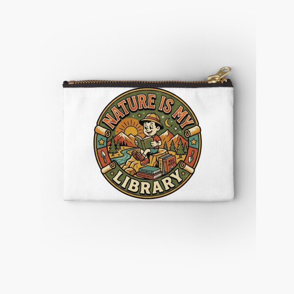 Item preview, Nature Is My Library Vintage Retro Reading Outdoors Badge designed and sold by lovepower.