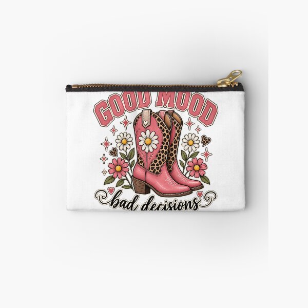 Item preview, Good Mood Bad Decisions - Cute Cowgirl Boots Leopard Print designed and sold by oumayma mokrane.
