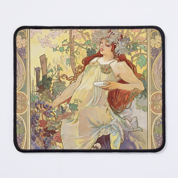 Item preview, Alphonse Mucha The Seasons Autumn 1896 designed and sold by maniacfitness.