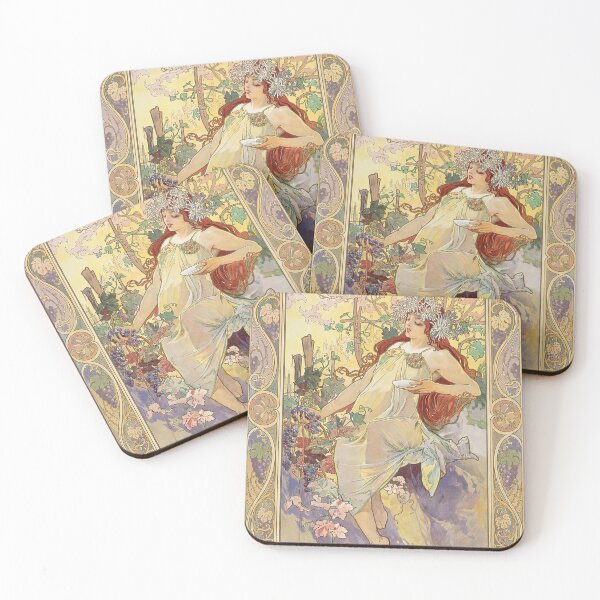 Item preview, Alphonse Mucha The Seasons Autumn 1896 designed and sold by maniacfitness.