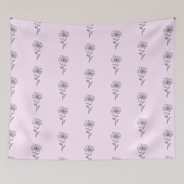 Item preview, Minimal Wildflower Botanical Line Art designed and sold by jianina-alondra.