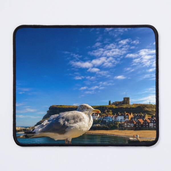 Item preview, Guardian of the harbour: Seagull in Whitby designed and sold by Astute-Artio-Photography.