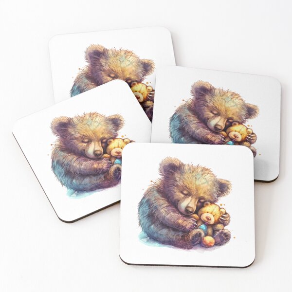 Item preview, Bear Cub | Cute Woodland Animal Watercolor Art designed and sold by Mandayartstudio.