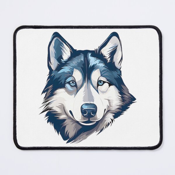 Item preview, Majestic Husky Portrait Blue Eyes Cool Dog Art ⭐⭐⭐⭐⭐ designed and sold by Wings2021.