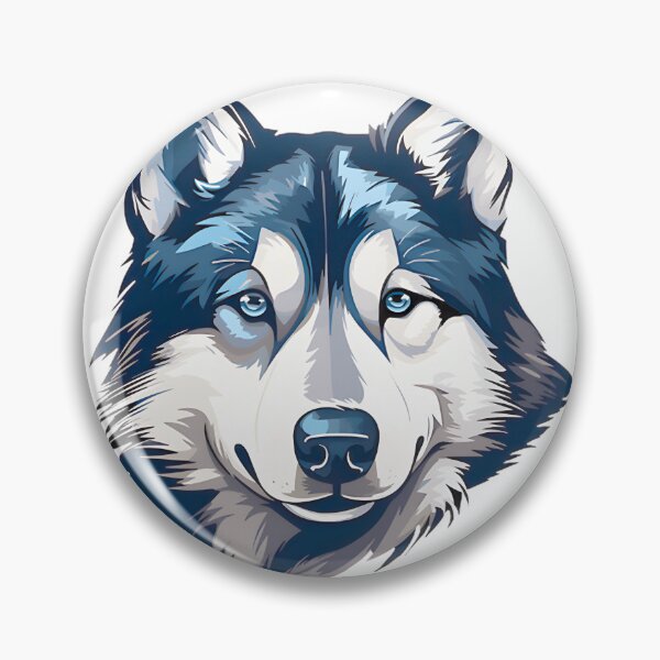 Item preview, Majestic Husky Portrait Blue Eyes Cool Dog Art ⭐⭐⭐⭐⭐ designed and sold by Wings2021.