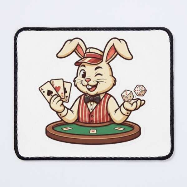 Item preview, Retro Casino Rabbit with Cards and Dice designed and sold by Snurly.